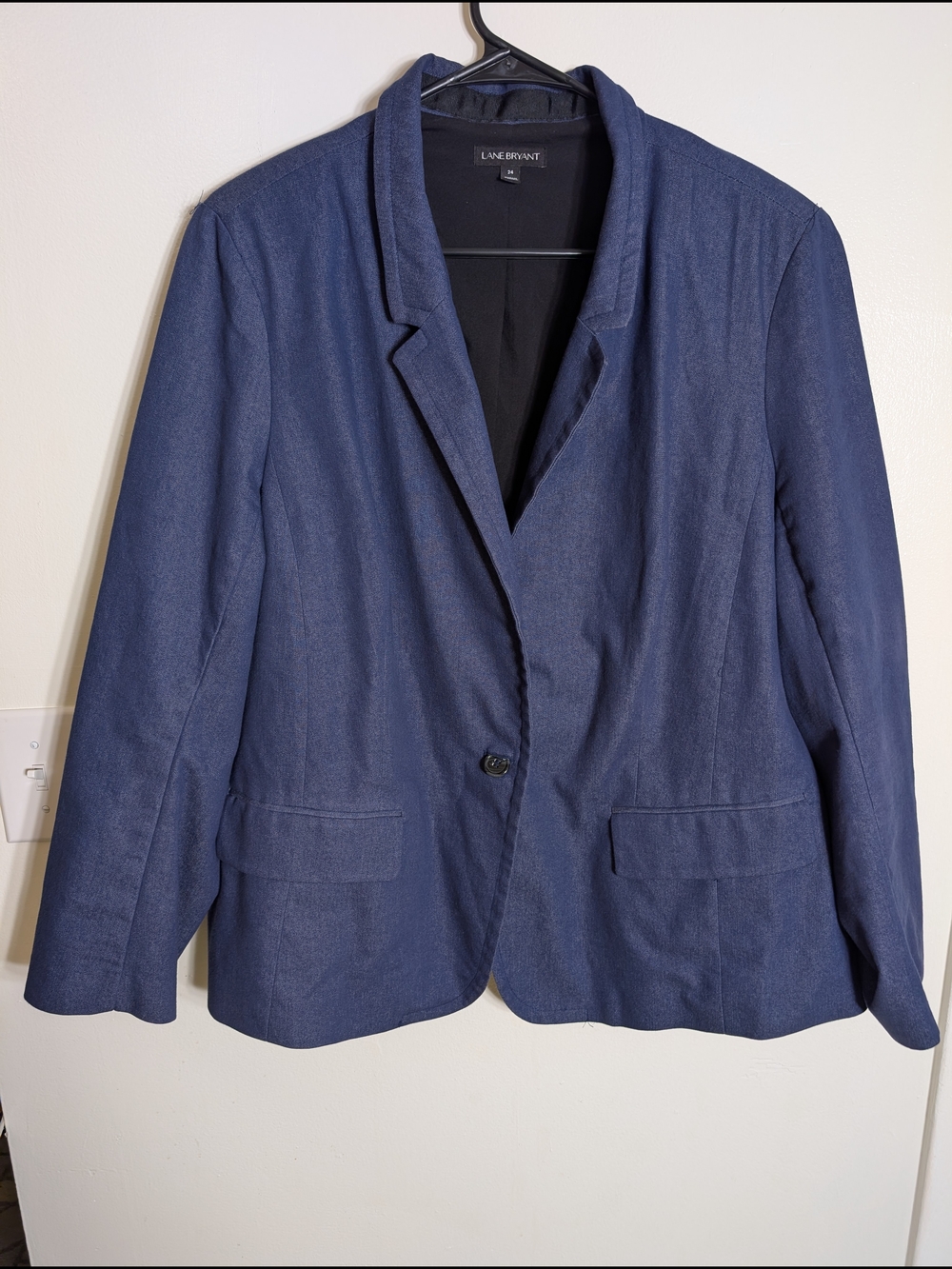 Lane Bryant Navy Single-Button Blazer